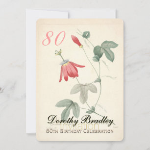 Passiflora 80e verjaardag van de uitnodiging van