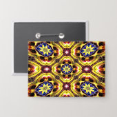 Passiflora caerulea-patroon button (Voorkant / Achterkant)