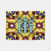 Passiflora caerulea-patroon fleece deken (Voorkant (Horizontaal))