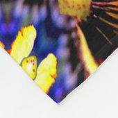 Passiflora caerulea-patroon fleece deken (Hoek)