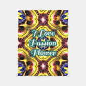 Passiflora caerulea-patroon fleece deken (Voorkant)