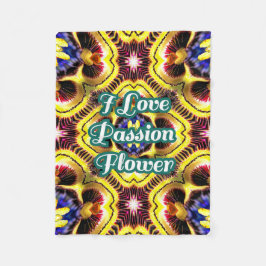 Passiflora caerulea-patroon fleece deken