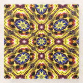 Passiflora caerulea-patroon glazen onderzetter (Voorkant)