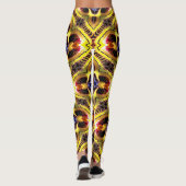 Passiflora caerulea-patroon leggings (Achterkant)