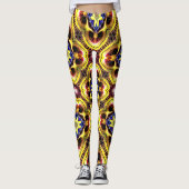 Passiflora caerulea-patroon leggings (Voorkant)