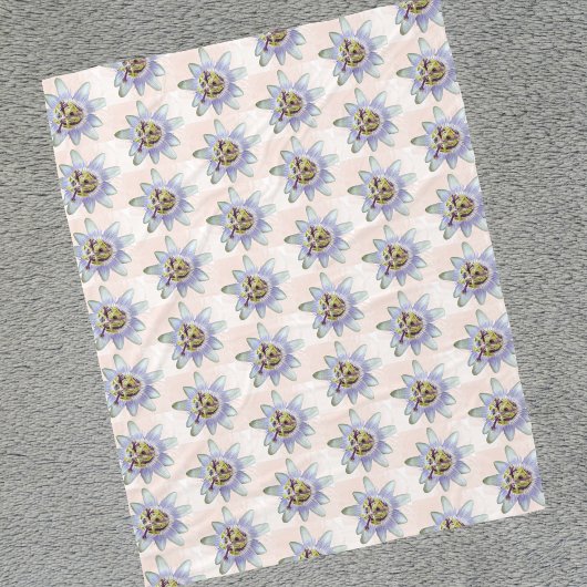 Passiflora fleece deken
