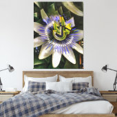 Passiflora Passion Flower in Geometric Art Style Canvas Afdruk (Insitu (Slaapkamer))