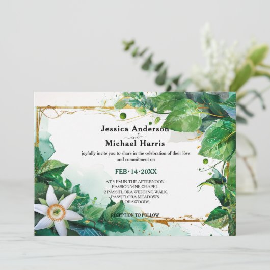 💍 Passiflora Serenity Kaart (Staand voorkant)