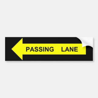 PASSING LANE BUMPERSTICKER