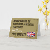 Passing Out Parade, Britse leger gefeliciteerd Kaart (Gele Bloem)