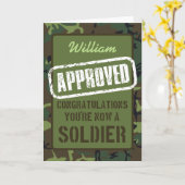 Passing Out Parade Camo Training Soldaat Gefelicit Kaart (Gele Bloem)