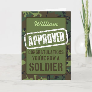 Passing Out Parade Camo Training Soldaat Gefelicit Kaart