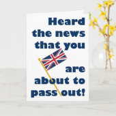 Passing Out Parade Felicitaties Fun Union Jack Kaart (Gele Bloem)