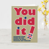 Passing Out Parade Fun British Mod Design Kaart (Gele Bloem)