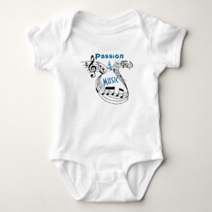 Passion 4 Musical Notes Baby Romper