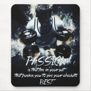 PASSION - Bodybuilding Workout Motivatie Muismat