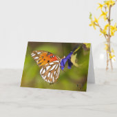 Passion Butterfly Omarm Lee Hiller Fotografie Kaart (Gele Bloem)