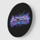 Passion Cyberpunk Typography – Vibrant Modern Word Grote Klok (Hoek)