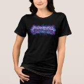 Passion Cyberpunk Typography – Vibrant Modern Word Tri-Blend Shirt (Voorkant)