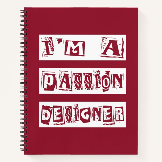 Passion Designer Notitieboek (Voorkant)