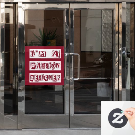Passion Designer Raamsticker (Kantoordeur)