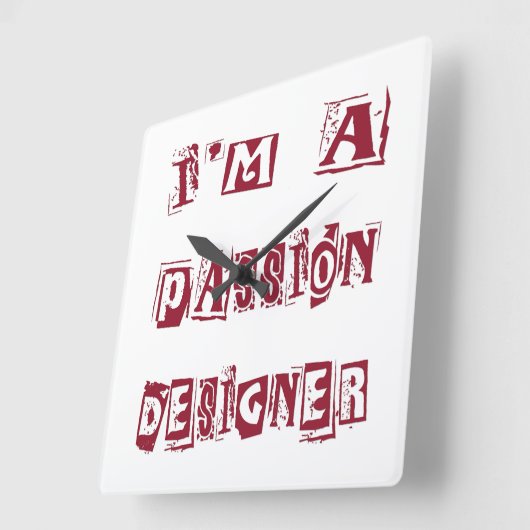 Passion Designer Vierkante Klok (Hoek)