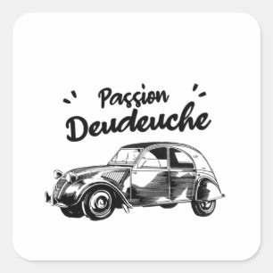 Passion deudeuche - 2CV Vierkante Sticker