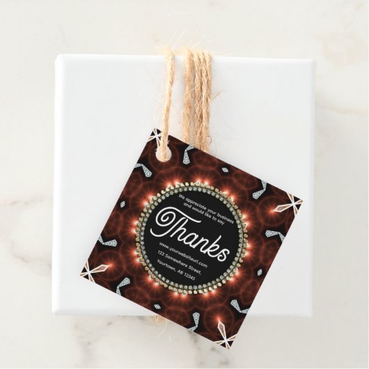 Passion Fire Modern Chalkboard Zeg Bedankt Bedankjes Labels (In situ)