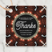 Passion Fire Modern Chalkboard Zeg Bedankt Bedankjes Labels (Voorkant)