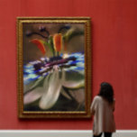 Passion Flower Blossom in Art Deco Abstracte stijl Poster<br><div class="desc">Passion Flower Blossom in Art Deco Abstracte Style is een raar abstract schilderij van een wijnbloem. Een florale en botanische kunst met een Christelijke katholieke symboliek die ideaal is voor Pasen. Passiflora is een officiële wilde bloem en een staatsbloem. Passiebloem of Passiflora is een klimmende wijnstok met witte en paarse...</div>