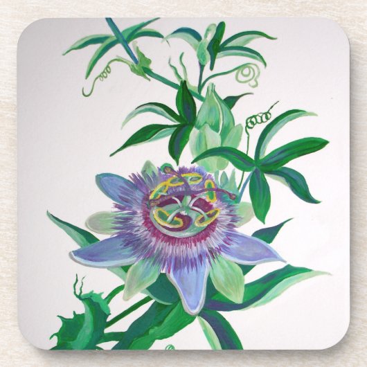 Passion Flower Botanical Art Onderzetter (Voorkant)