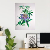 Passion Flower Botanical Art Poster (Thuiskantoor)