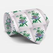 Passion Flower Botanical Art Stropdas (Opgerold)
