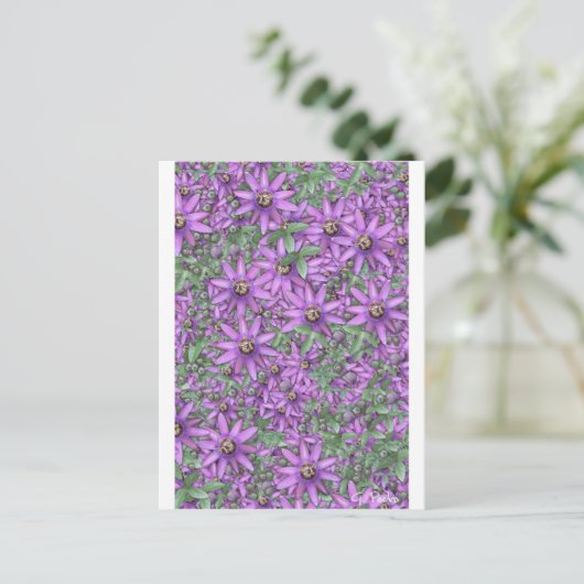 Passion Flower Explosion Briefkaart (Staand voorkant)