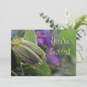 Passion Flower Invitation Kaart (Staand voorkant)