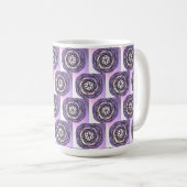 Passion Flower Paars Pattern Koffiemok (Voorkant rechts)