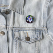 Passion Flower Pinback Button (In situ)