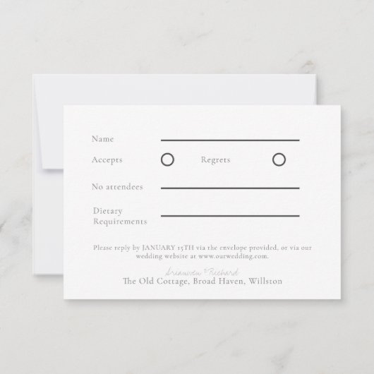 Passion flower rsvp-kaart RSVP kaartje (Achterkant)