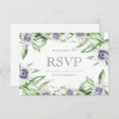 Passion flower rsvp-kaart RSVP kaartje (Voorkant / Achterkant)