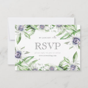 Passion flower rsvp-kaart RSVP kaartje