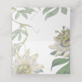 Passion Flower Table Place Card of Escort Kaart Plaatskaartje (Binnenkant ongevouwen)