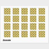 Passion Flower Vine Vierkante Sticker (Vel)