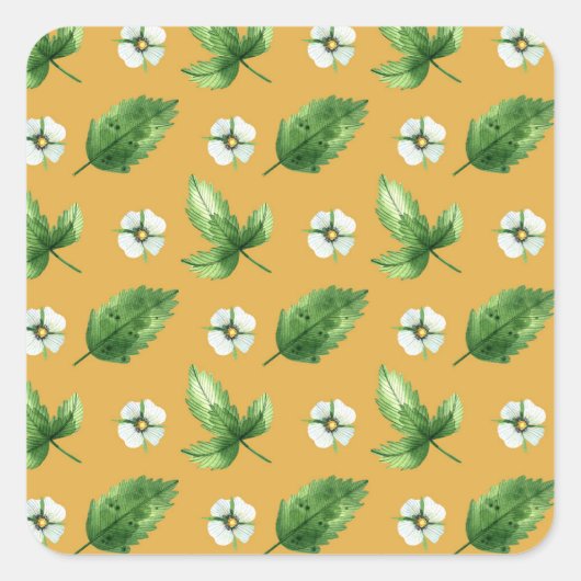 Passion Flower Vine Vierkante Sticker (Voorkant)
