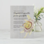 Passion Flower Wedding Invitations Kaart (Staand voorkant)