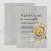 Passion Flower Wedding Invitations Kaart (Voorkant / Achterkant)