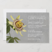 Passion Flower Wedding Invitations Kaart (Voorkant)
