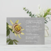Passion Flower Wedding Invitations Kaart (Staand voorkant)
