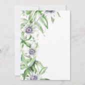 Passion Flower Wedding Invite Kaart (Achterkant)