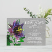 Passion Flowers Bridal Shower Invitations Kaart (Staand voorkant)