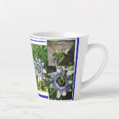 Passion Flowers Collage Latte Mok (Rechts)